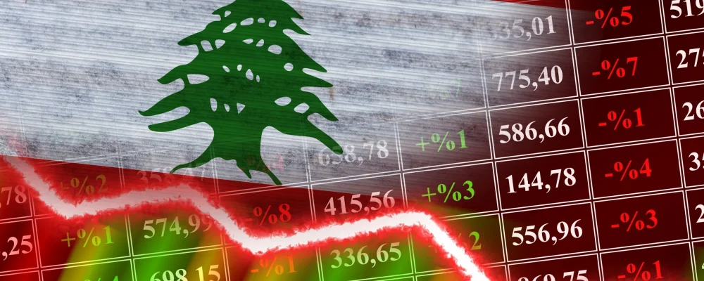 How did financial engineering contribute to Lebanon's economic crisis1