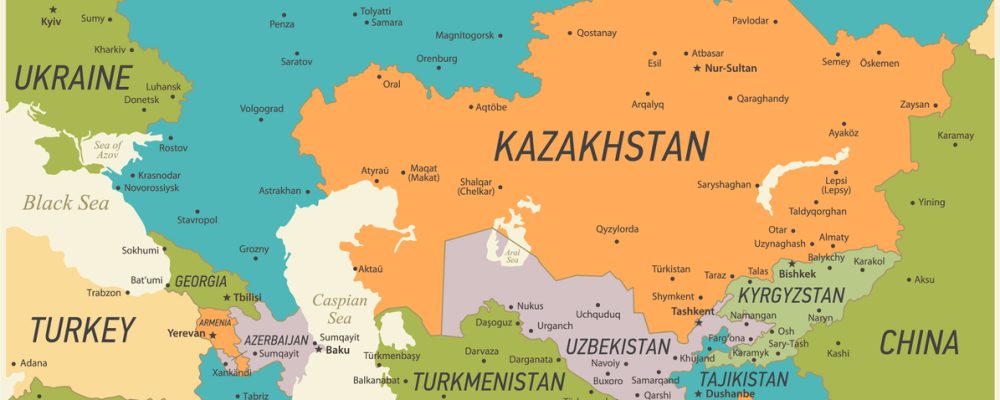 Caucasus and Central Asia Map. Vector Illustration with Kazakhstan, Georgia,Turkey and Russia Geographical borders

Map was found: http://legacy.lib.utexas.edu/maps/commonwealth/caucasus_cntrl_asia_pol_2003.jpg
Created in Adobe Illustrator with splines 15-07-2020